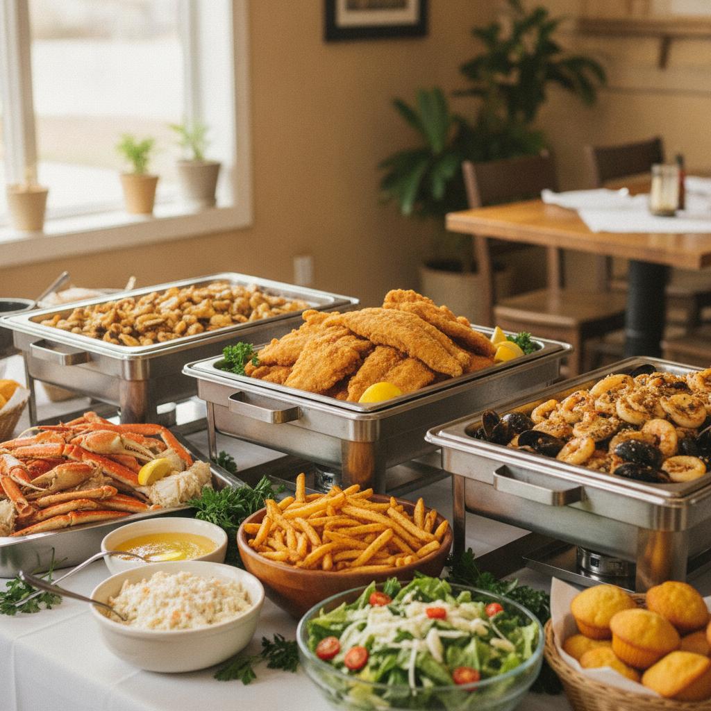 Catfish and Seafood Buffet - No Face and No Text